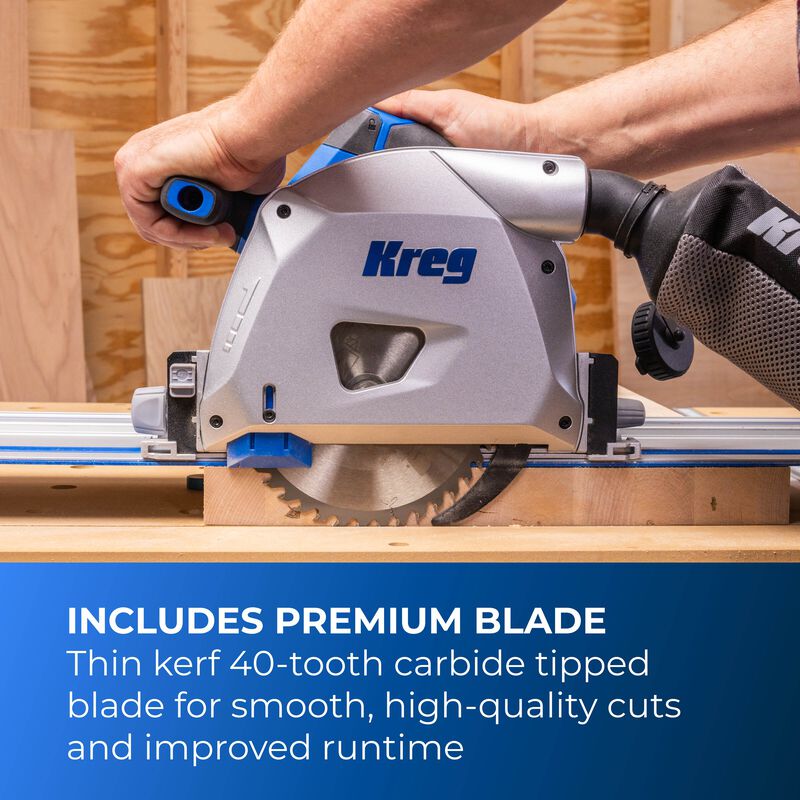 Kreg 20V Cordless Adaptive Cutting System Master Kit with 6-1/2 in. Track Saw, 62 in. Track & Project Table ACSCT3000B
