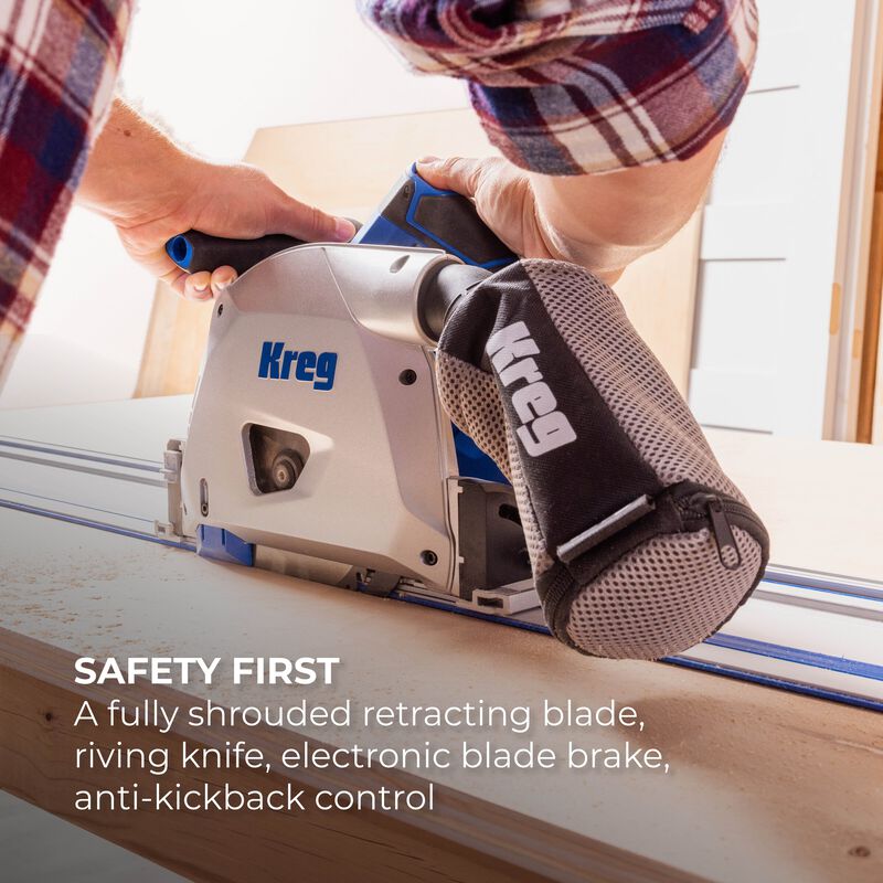 Kreg 20V Cordless Adaptive Cutting System Master Kit with 6-1/2 in. Track Saw, 62 in. Track & Project Table ACSCT3000B