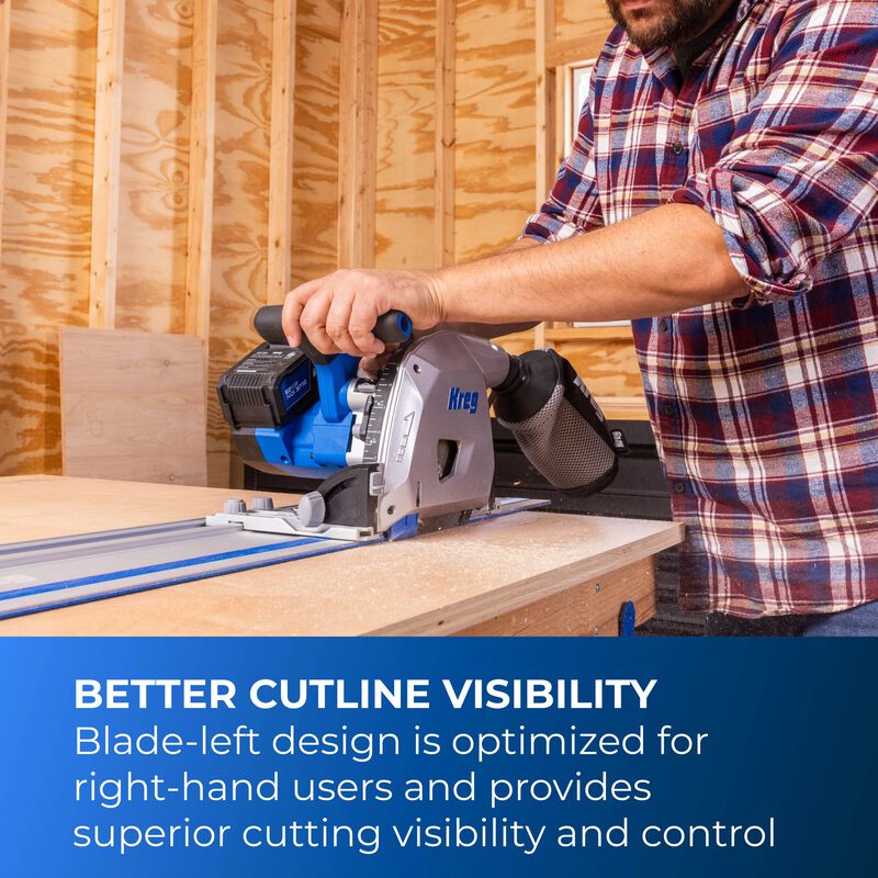 Kreg 20V Cordless Adaptive Cutting System Master Kit with 6-1/2 in. Track Saw, 62 in. Track & Project Table ACSCT3000B