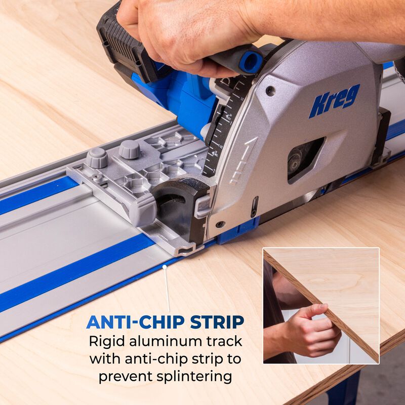 Kreg 20V Cordless Adaptive Cutting System Master Kit with 6-1/2 in. Track Saw, 62 in. Track & Project Table ACSCT3000B