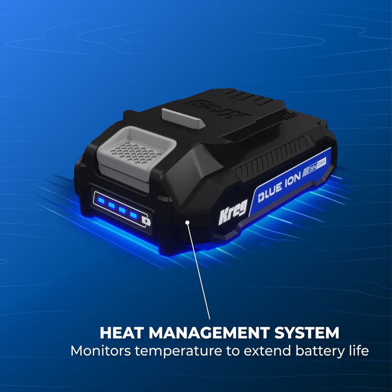 Kreg 20V Blue Ion Battery and Fast Charger Bundle, 2.0 Ah and 4.0 Ah BCB24A40B