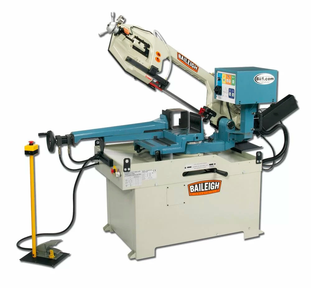 Baileigh BS-350SA; 10.63" Semi-Auto Variable Speed  Dual Mitering Bandsaw 2HP, 220V 1 Phase 1001570