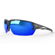 Edge Eyewear Pumori-Matte Black Frame / Polarized Aqua Precision Plus Blue Mirror Lens TXPAP418