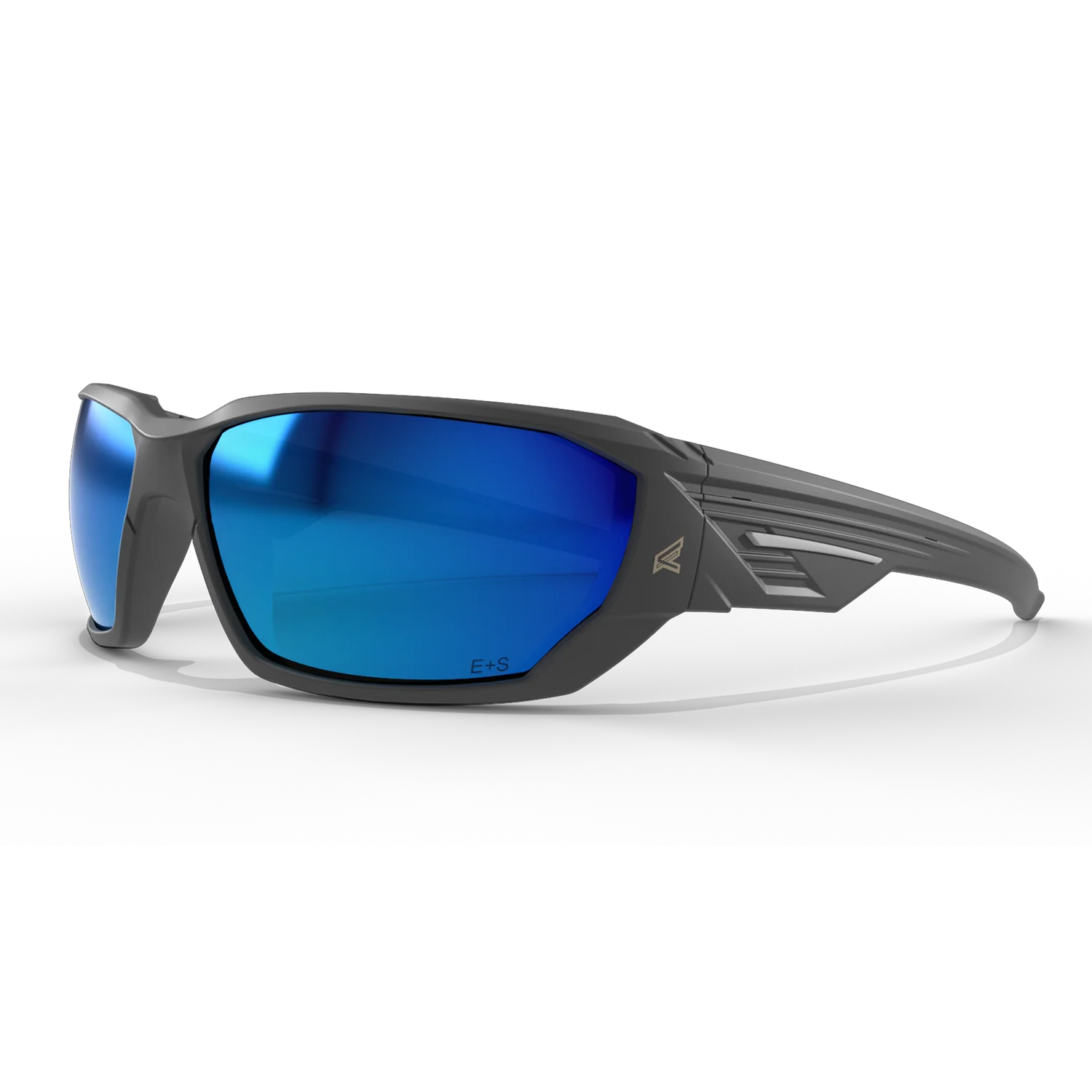 Edge Eyewear Dawson-Black Frame / Aqua Precision Blue Mirror Lens XDAP418