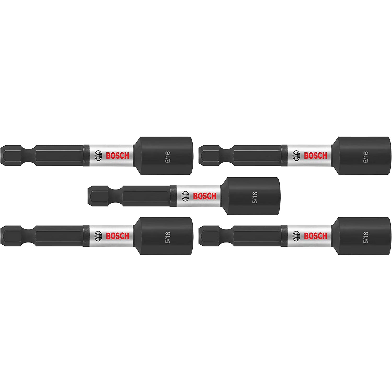 Bosch 5 pc Impact Tough 2-9/16 x 3/8" Nutsetter (Bulk) ITNS382B
