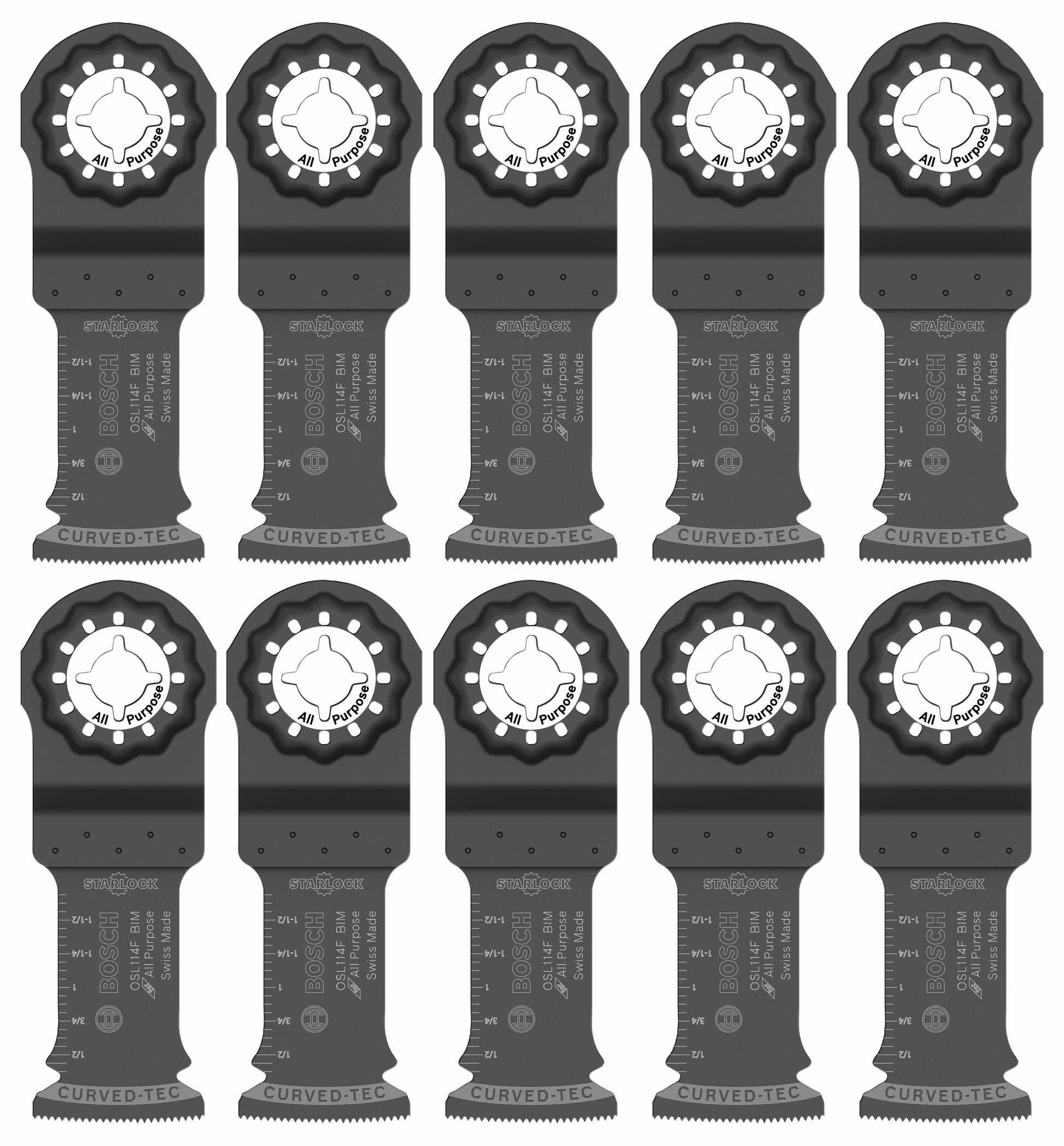 Bosch 1-1/4" Starlock Oscillating Bi-Metal Plunge Cut Blade 10 pk OSL114F-10