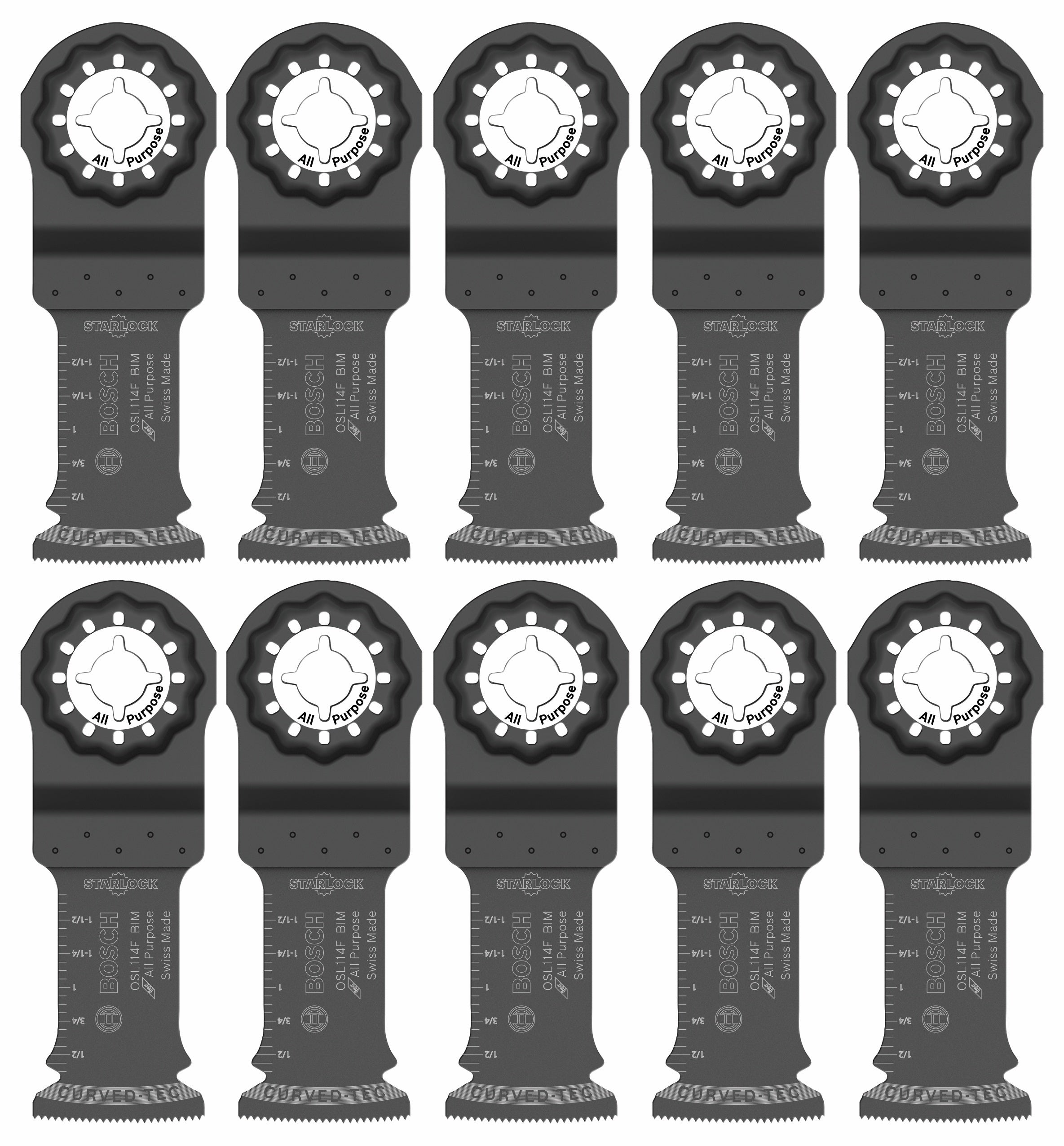 Bosch 1-1/4" Starlock Oscillating Bi-Metal Plunge Cut Blade 10 pk OSL114F-10