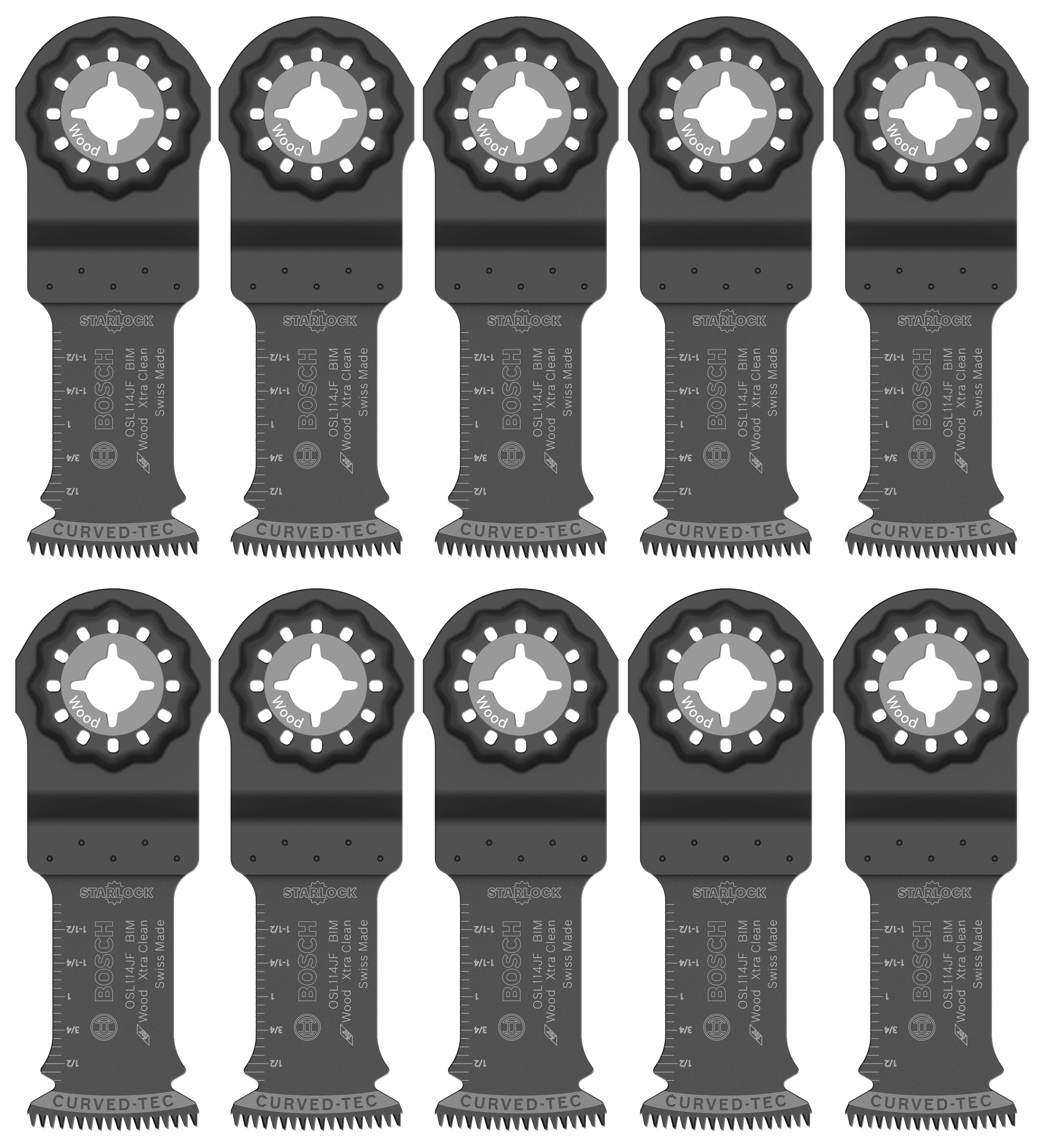 Bosch 1-1/4" Starlock Oscillating Bi-Metal Plunge Cut Blade 10pk OSL114JF-10