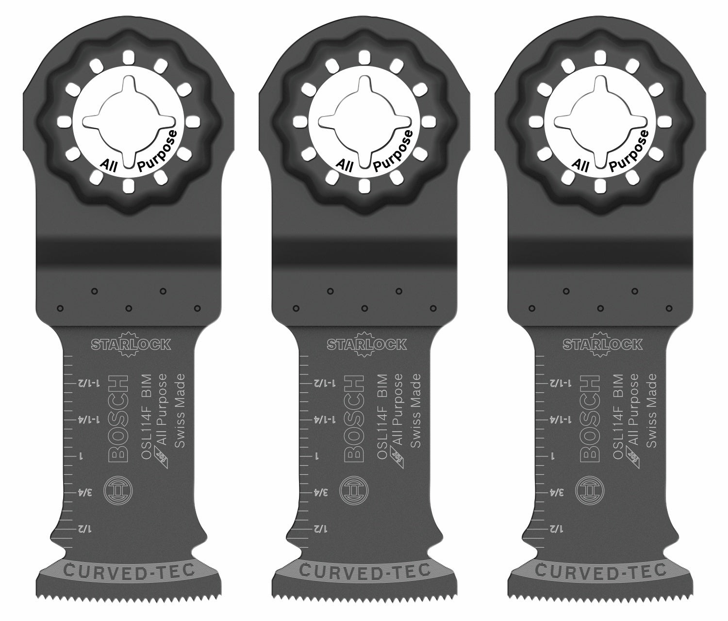 Bosch 1-1/4" Starlock Oscillating Bi-Metal Plunge Cut Blade 3pk OSL114F-3