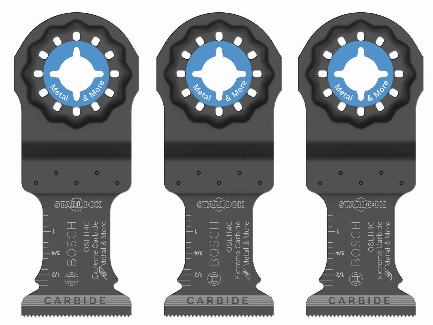 Bosch 1-1/4" Starlock Oscillating Carbide Plunge Cut Blade 3 pk OSL114C-3