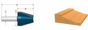 Bosch 1-1-8 x 1-5-8 in Carbide Tipped Traditional Vertical Raised Panel Bit 84520M