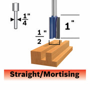 Bosch 1-2 x 1 in Carbide-Tipped Double-Flute Straight Router Bit 85227MC