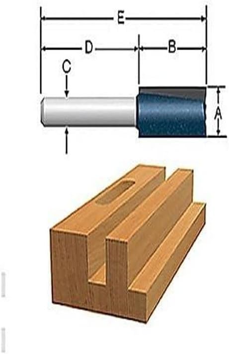 Bosch 1-2 x 2 in Carbide-Tipped Double-Flute Straight Router Bit 85251MC