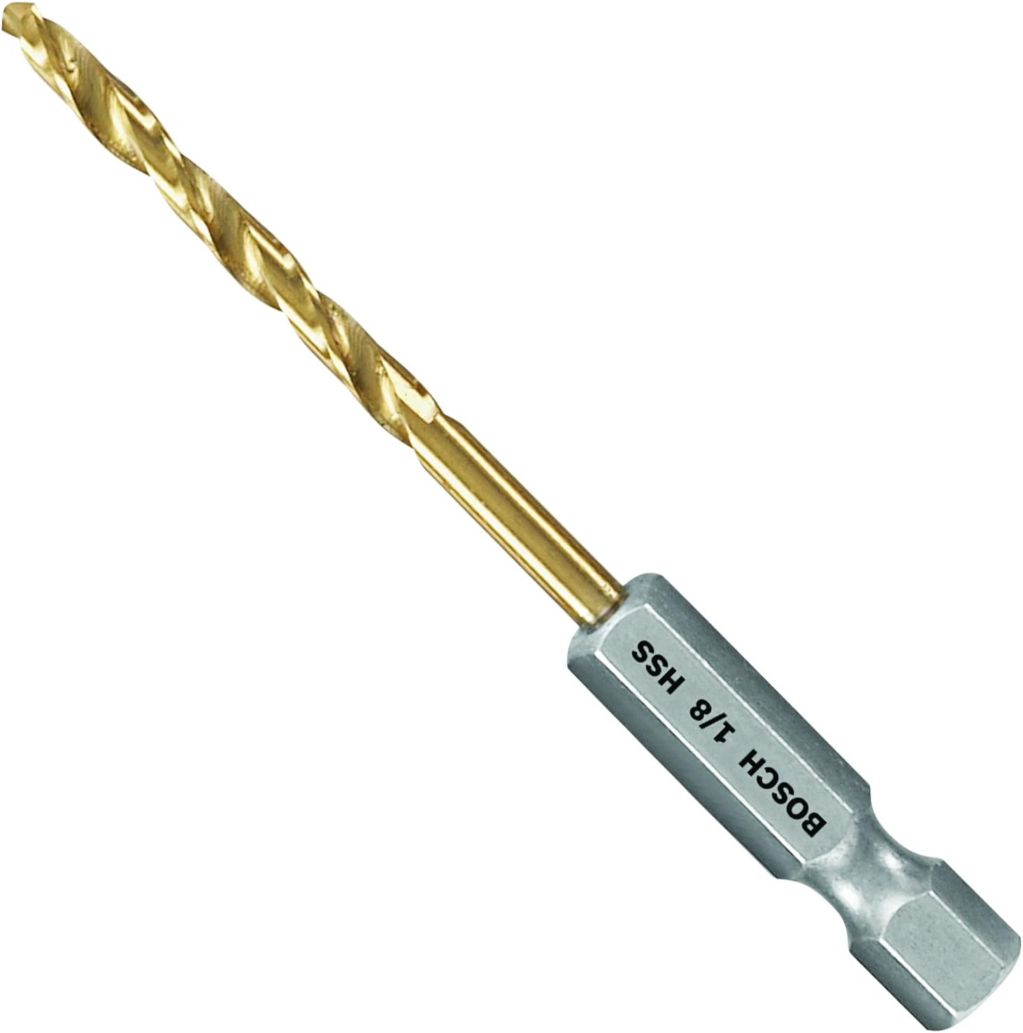 Bosch 1-8 in Impact Tough Titanium Nitride Coated Drill Bit TI2135IM