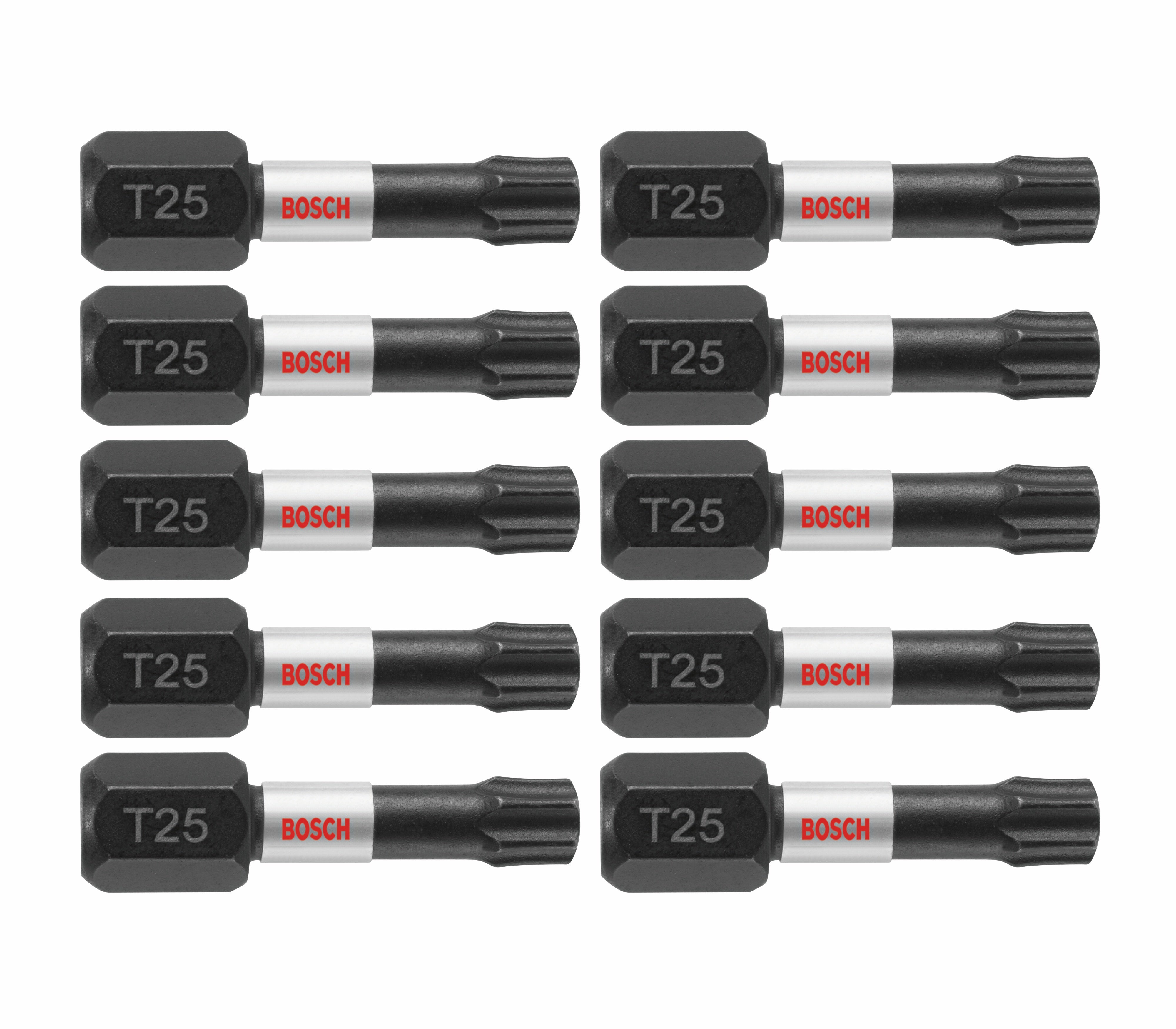 Bosch 10 pc Impact Tough 1" Torx #25 Insert Bits (Bulk) ITT251B