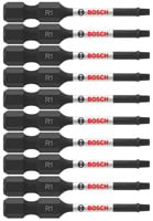 Bosch 10 pc Impact Tough 2" Square #1 Power Bits (Bulk) ITSQ12B