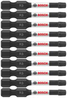 Bosch 10-Piece Impact Tough 2 in Square 3 Power Bits Bulk Pack ITSQ32B