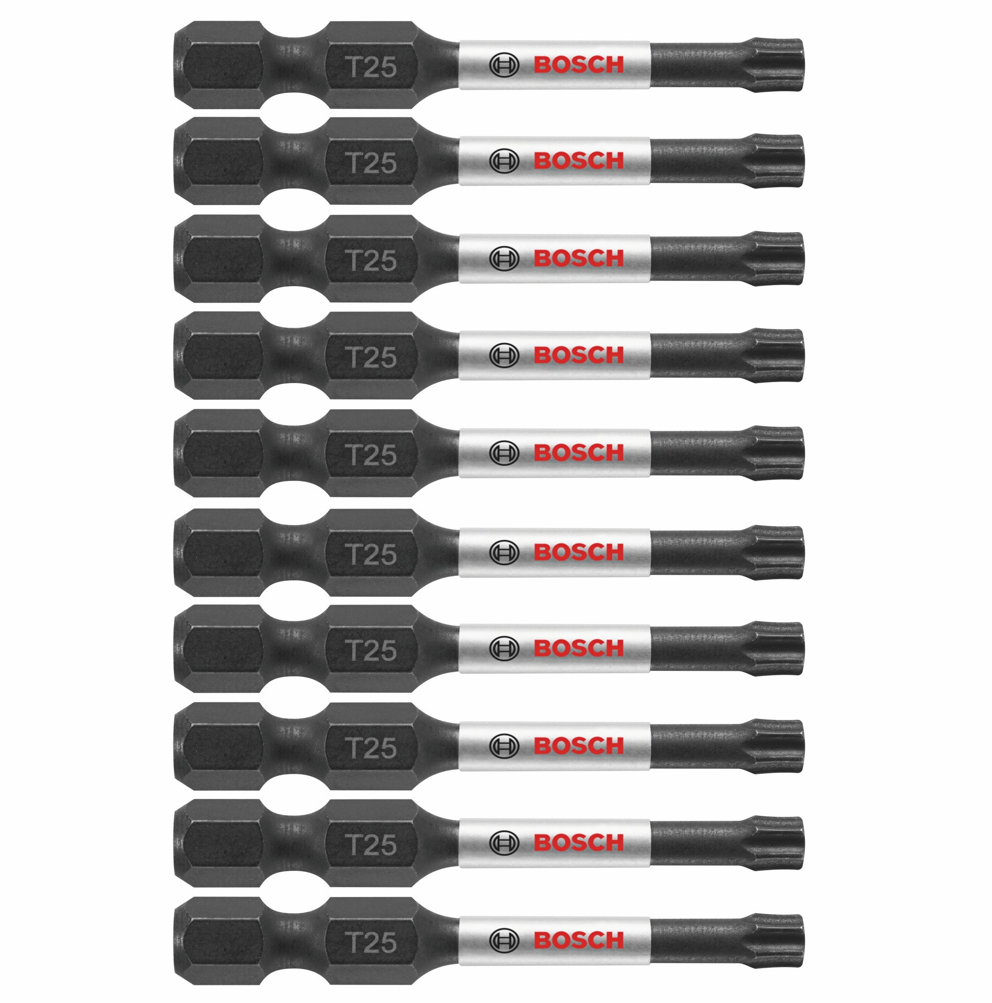 Bosch 10 pc Impact Tough 2" Torx #25 Power Bits (Bulk) ITT252B