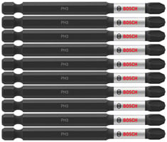 Bosch 10 pc Impact Tough 3.5" Phillips #3 Power Bits (Bulk) ITPH335B