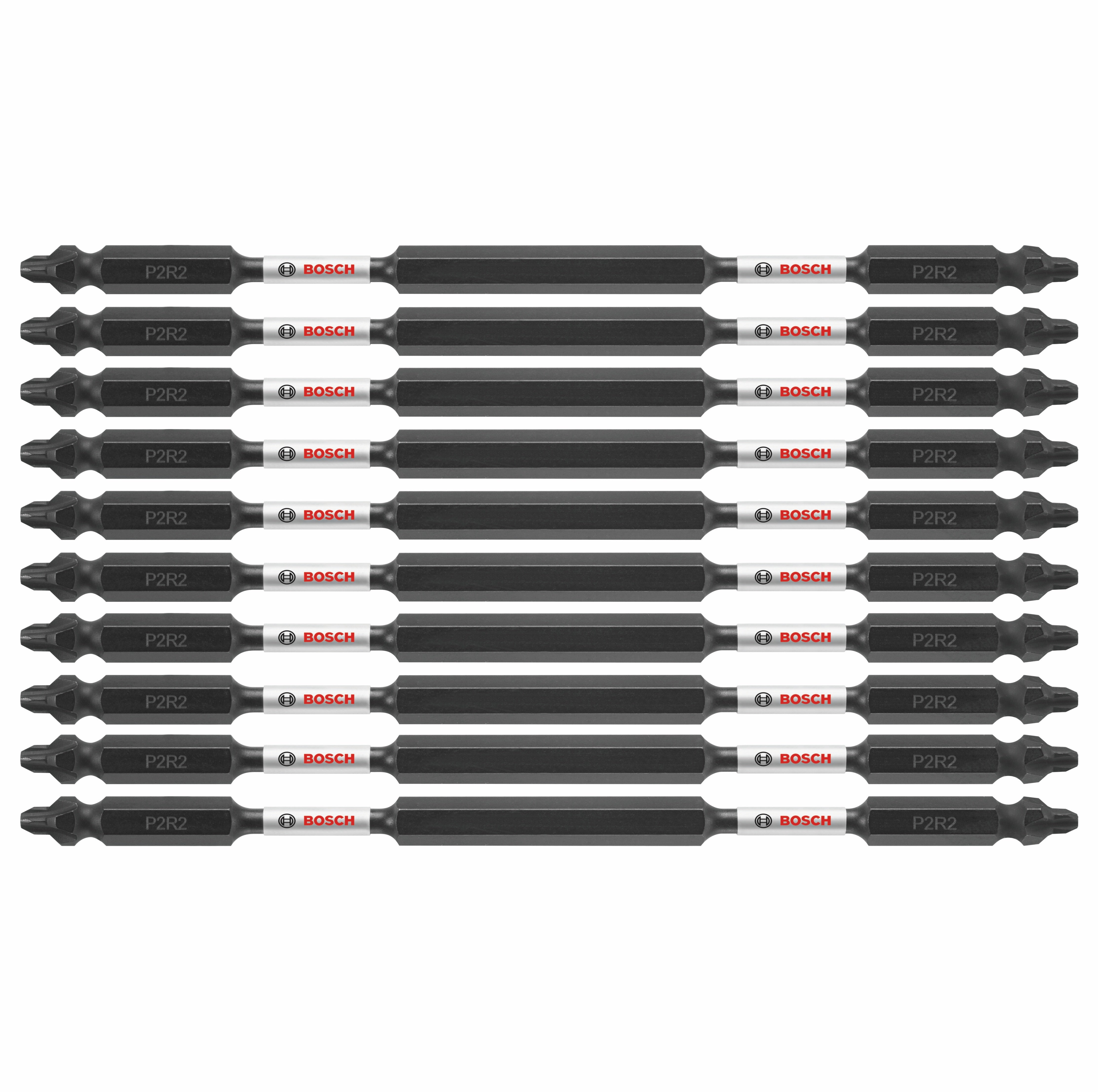 Bosch 10 pc Impact 6" Phillips/Square #2 Double-End Bits ITDEP2R26B