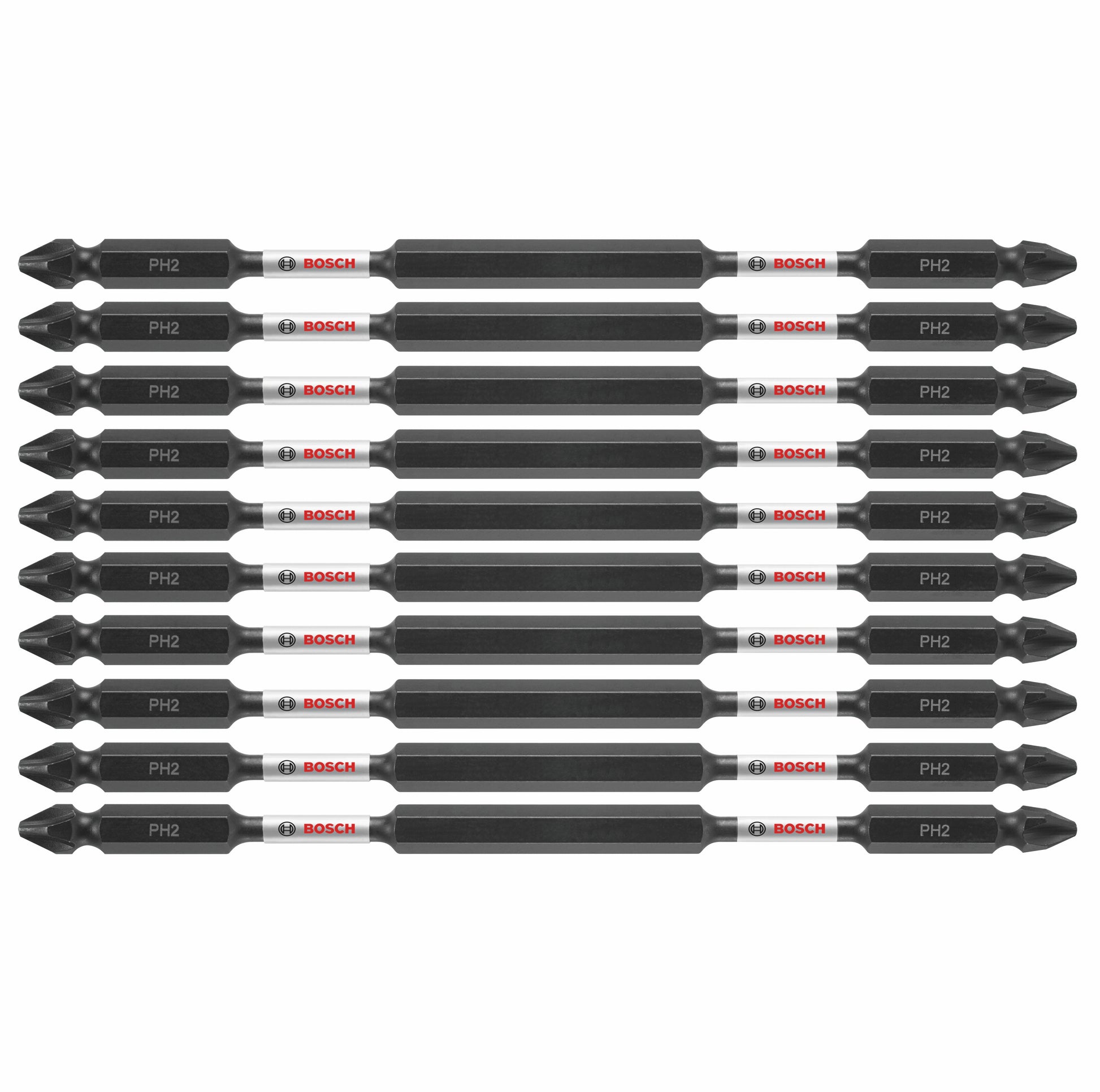 Bosch 10 pc Impact Tough 6" Phillips #2 Double-End Bits ITDEPH26B