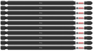 Bosch 10 pc Impact Tough 6" Phillips #3 Power Bits (Bulk) ITPH36B