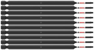 Bosch 10 pc Impact Tough 6" Square #1 Power Bits (Bulk) ITSQ16B