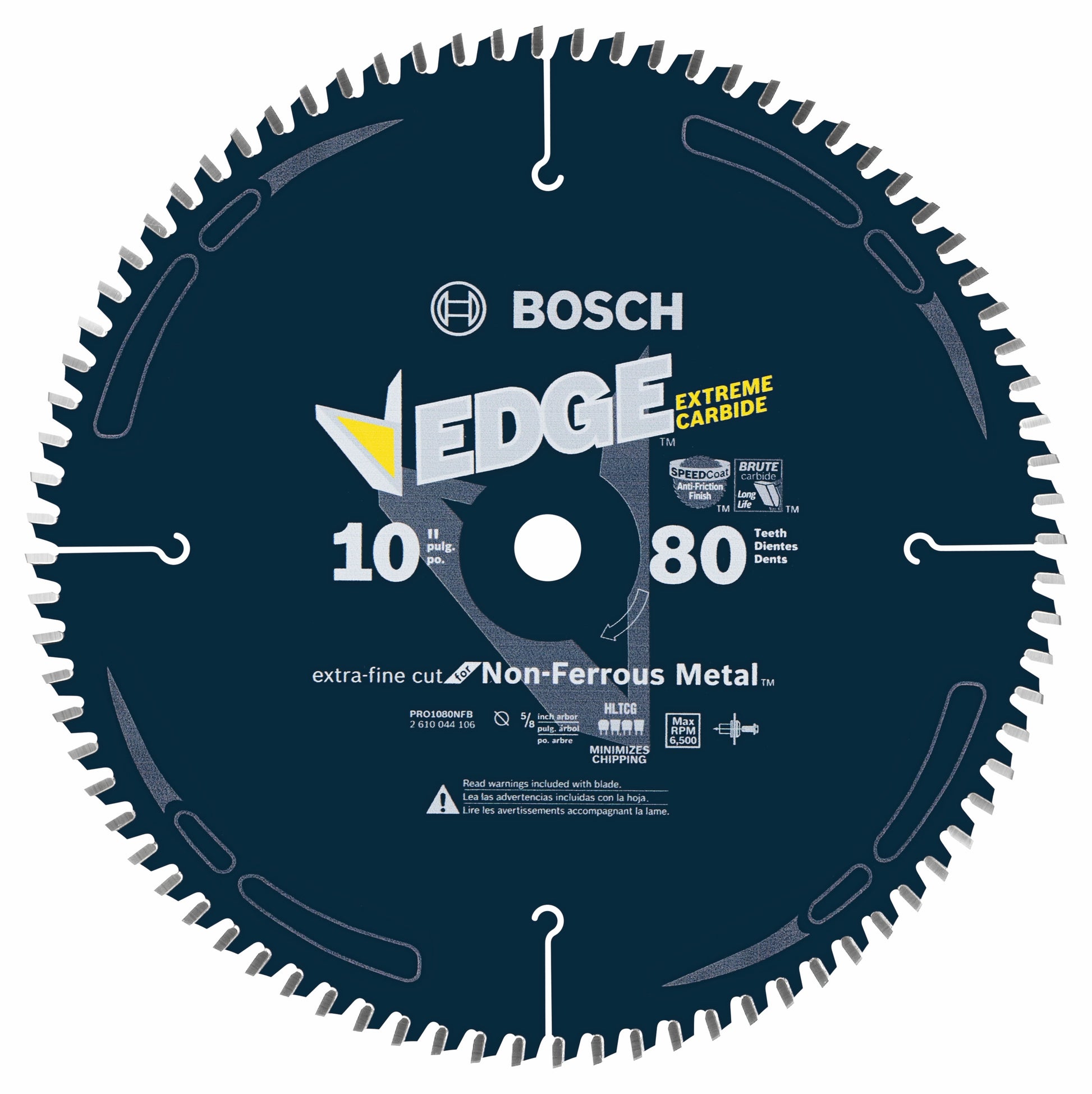 Bosch 10" 80 Tooth Non-Ferrous Metal-Cut Circular Saw Blade PRO1080NFB