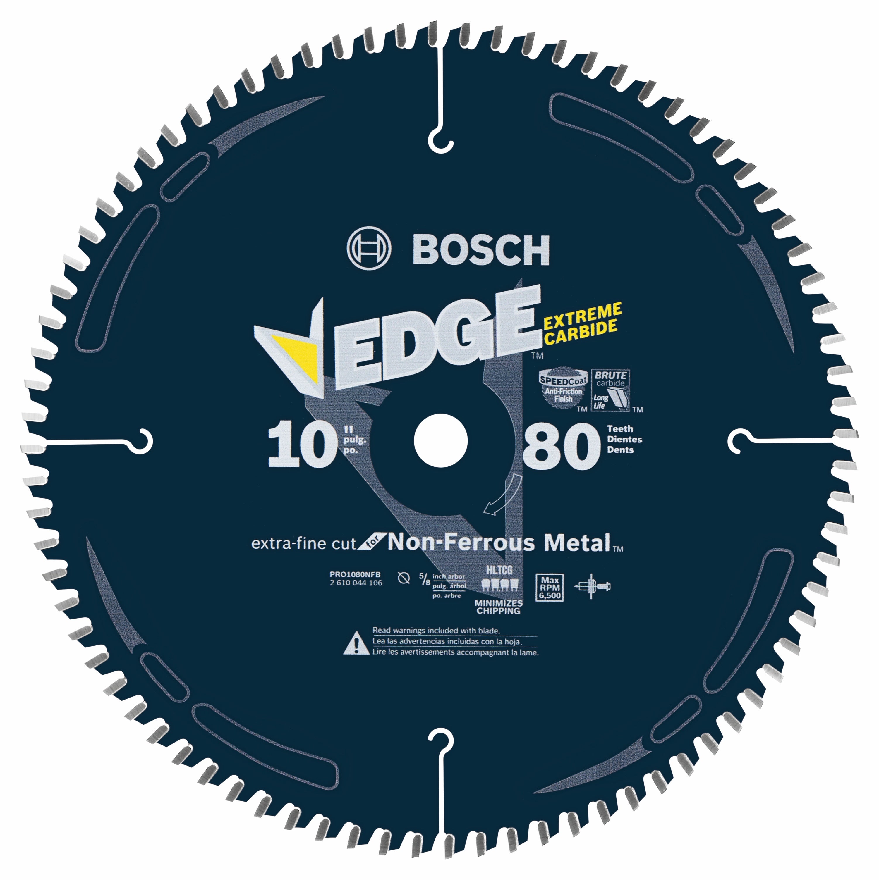 Bosch 10" 80 Tooth Non-Ferrous Metal-Cut Circular Saw Blade PRO1080NFB
