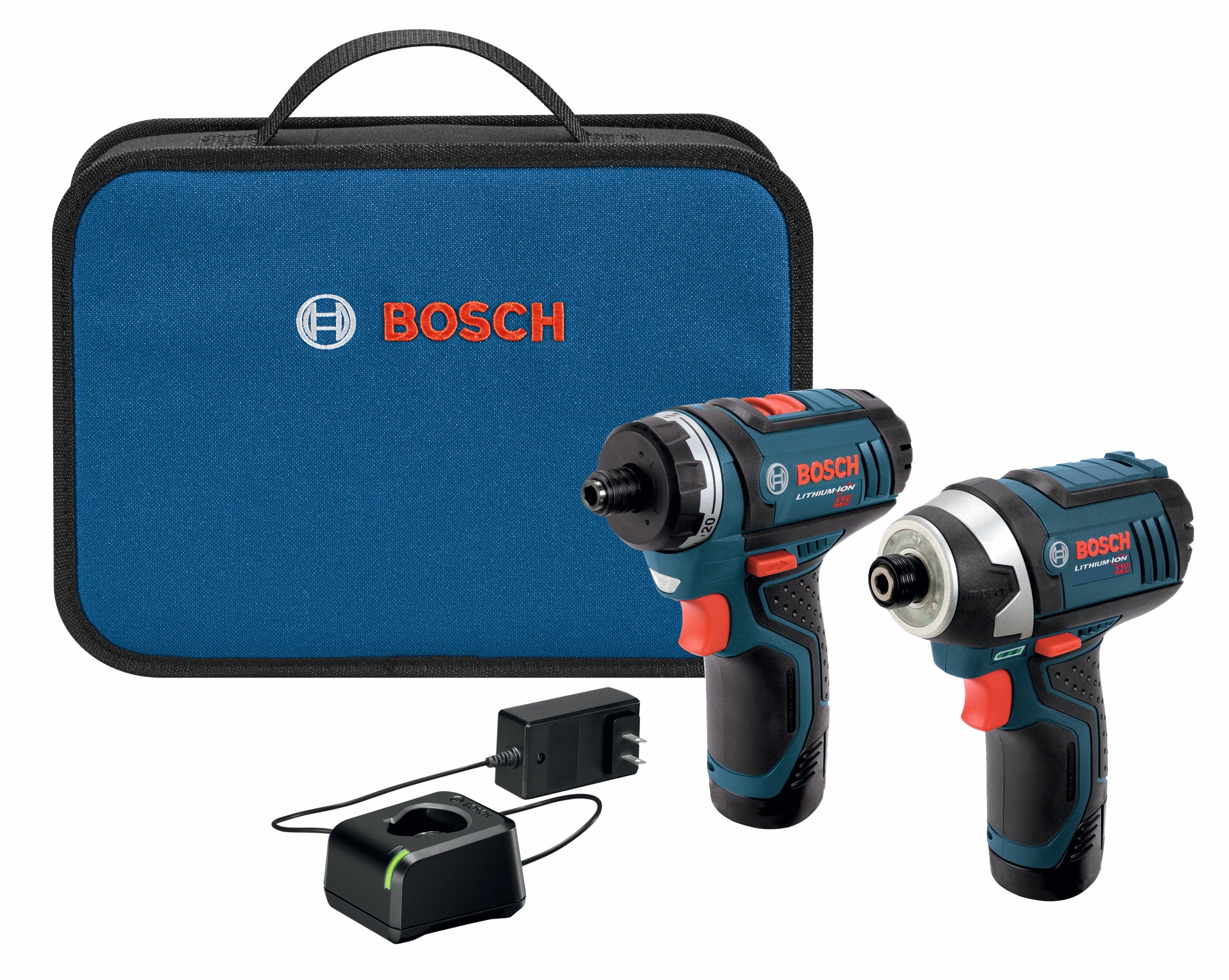Bosch 12V Max 2-Tool Combo Kit with Pocket Driver PS21 Impact Driver PS41 2 20 Ah Batteries CLPK27-120