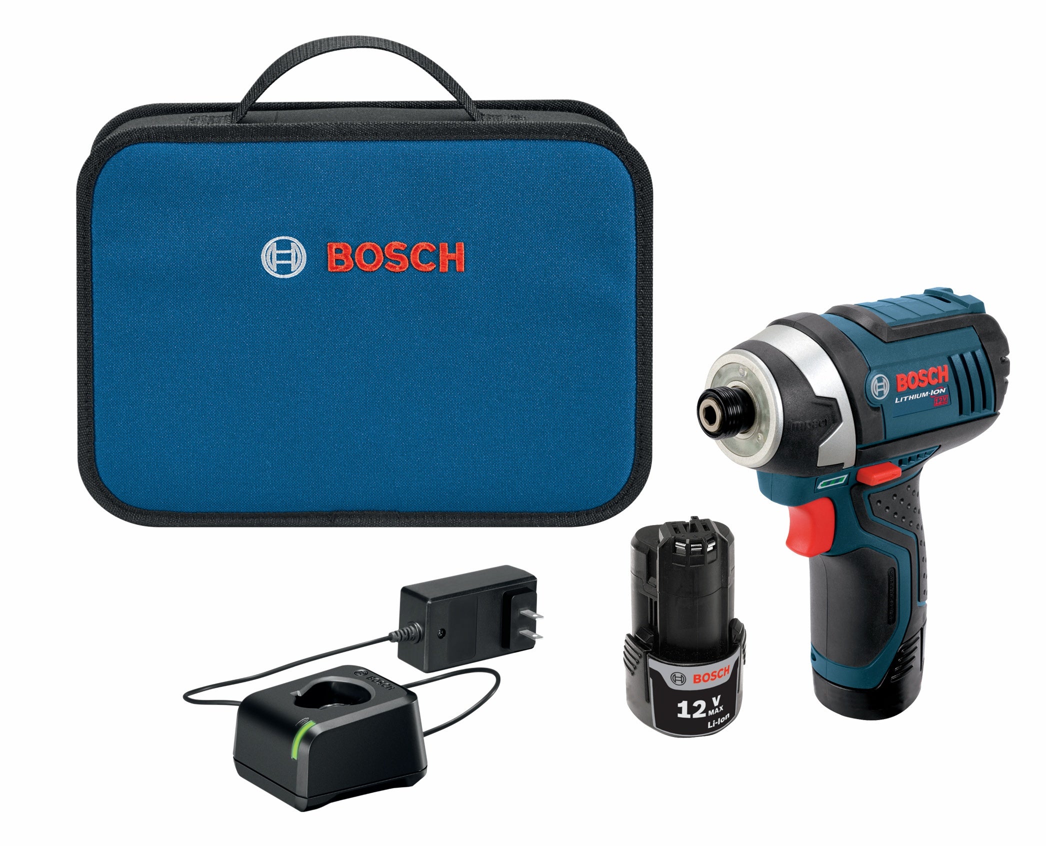 Bosch 12V Max Impact Driver Kit with 2 20 Ah Batteries PS41-2A