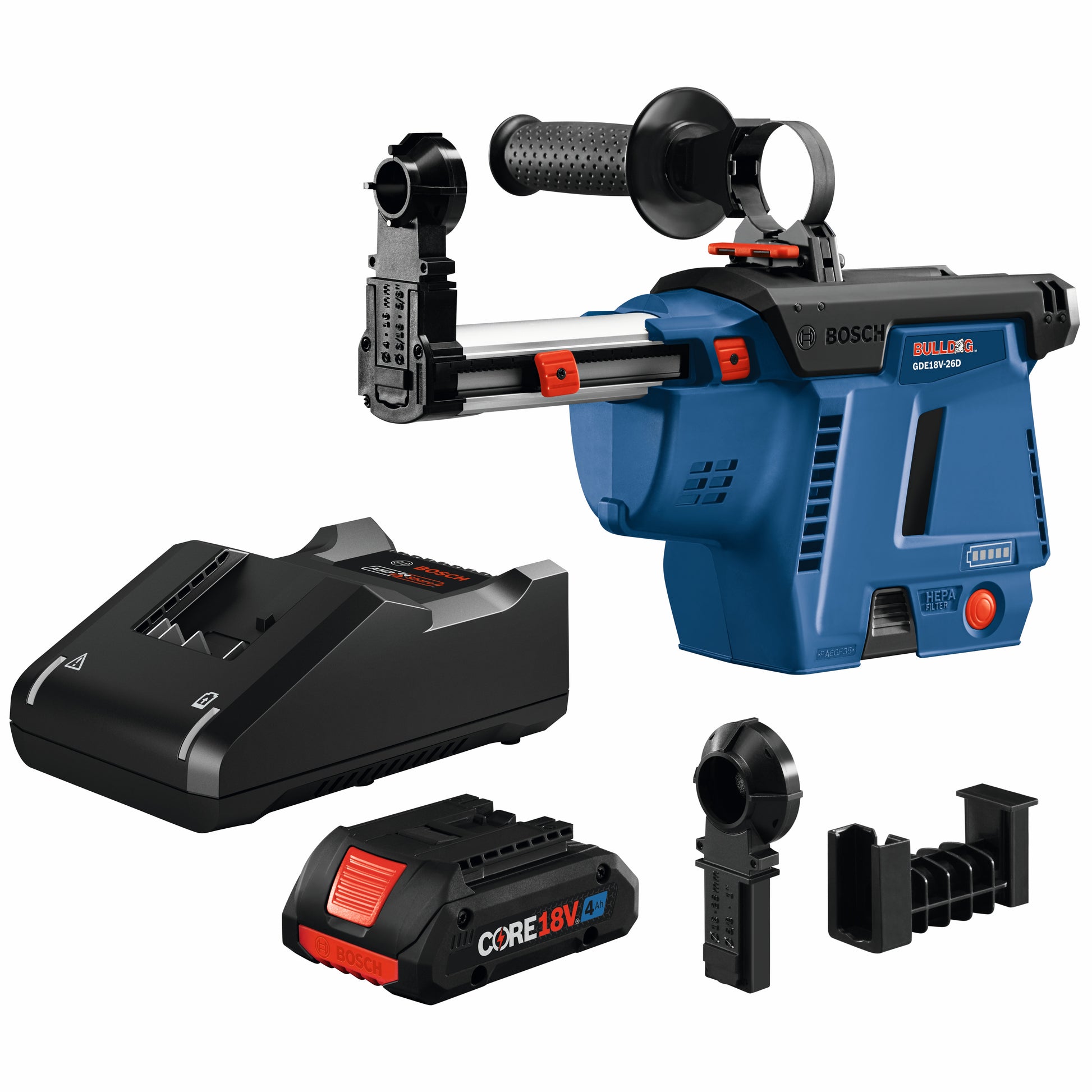 Bosch 18V Dust Collection Attachment, Hammers w/ Battery GDE18V-26DB15