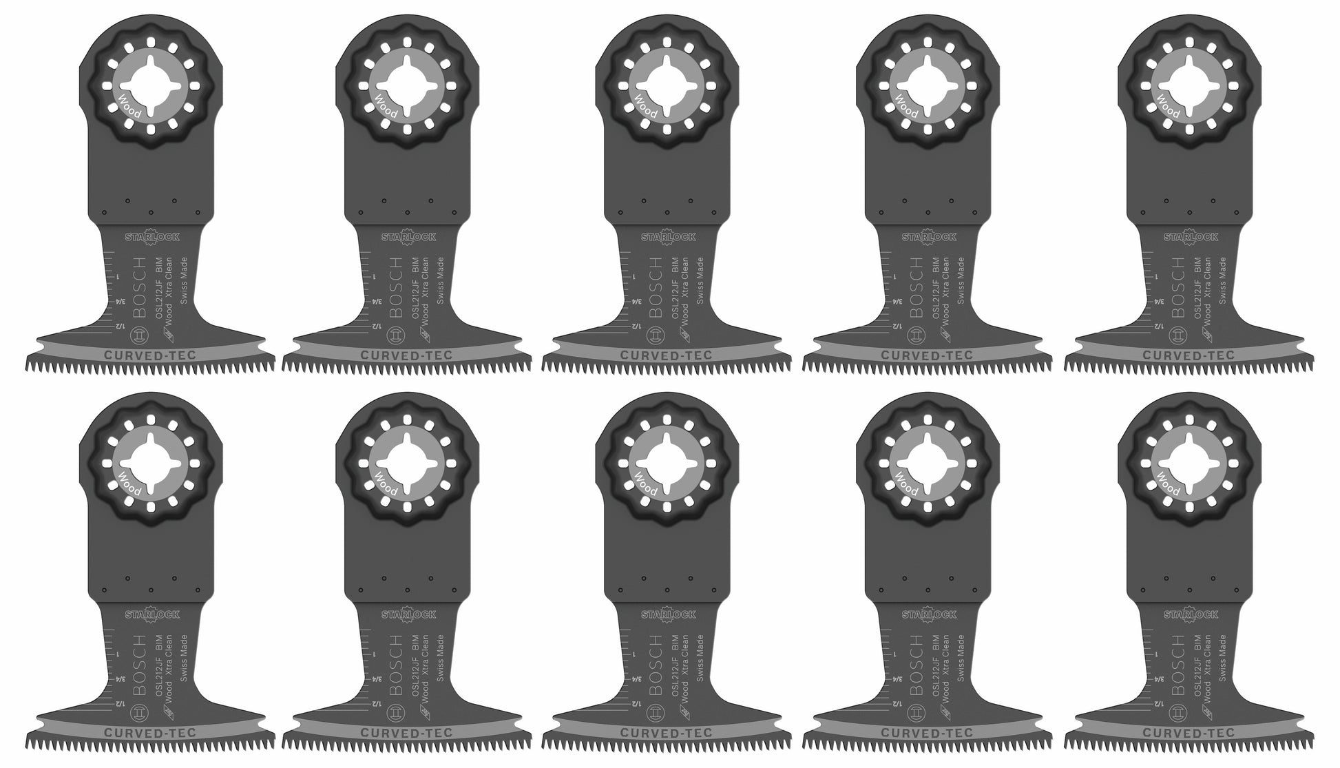 Bosch 2-1/2" Starlock Oscillating Bi-Metal Xtra Plunge Blade 10pk OSL212JF-10