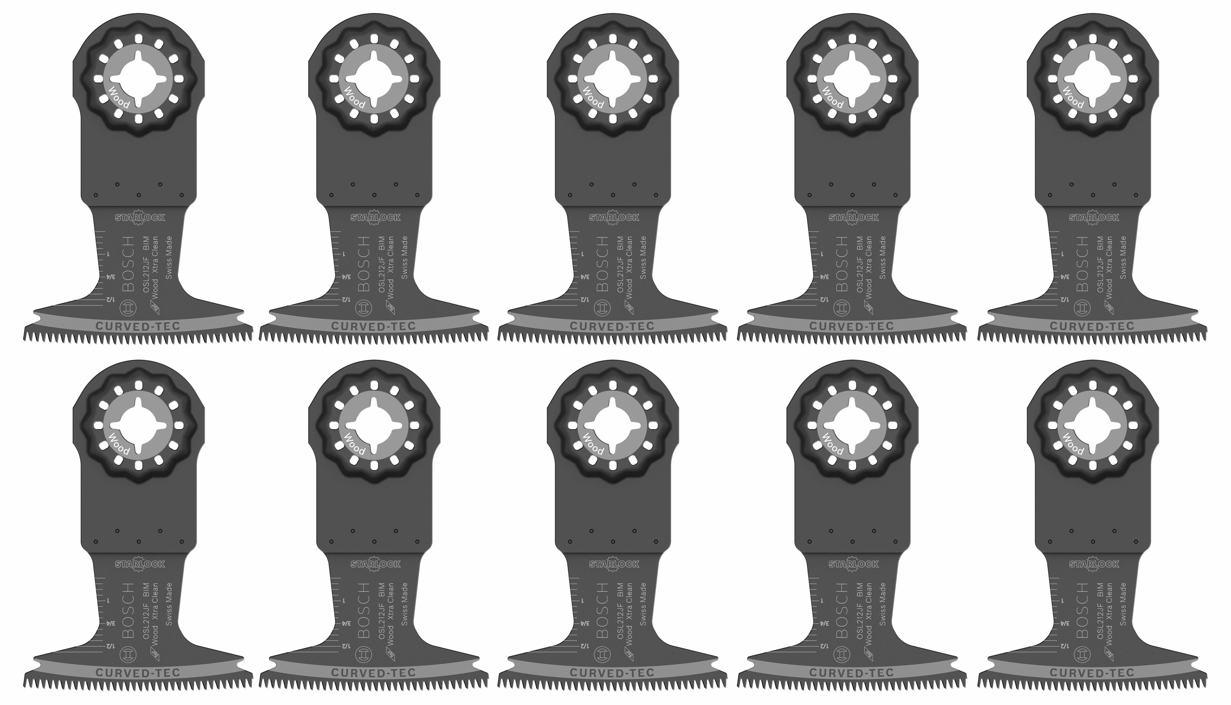 Bosch 2-1/2" Starlock Oscillating Bi-Metal Xtra Plunge Blade 10pk OSL212JF-10