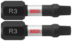 Bosch 2 pc Impact Tough 1" Square #3 Insert Bits ITSQ3102