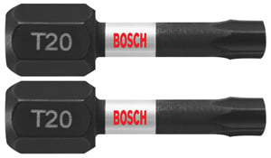Bosch 2 pc Impact Tough 1" Torx #20 Insert Bits ITT20102