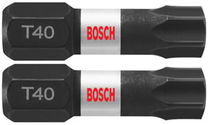Bosch 2 pc Impact Tough 1" Torx #40 Insert Bits ITT40102