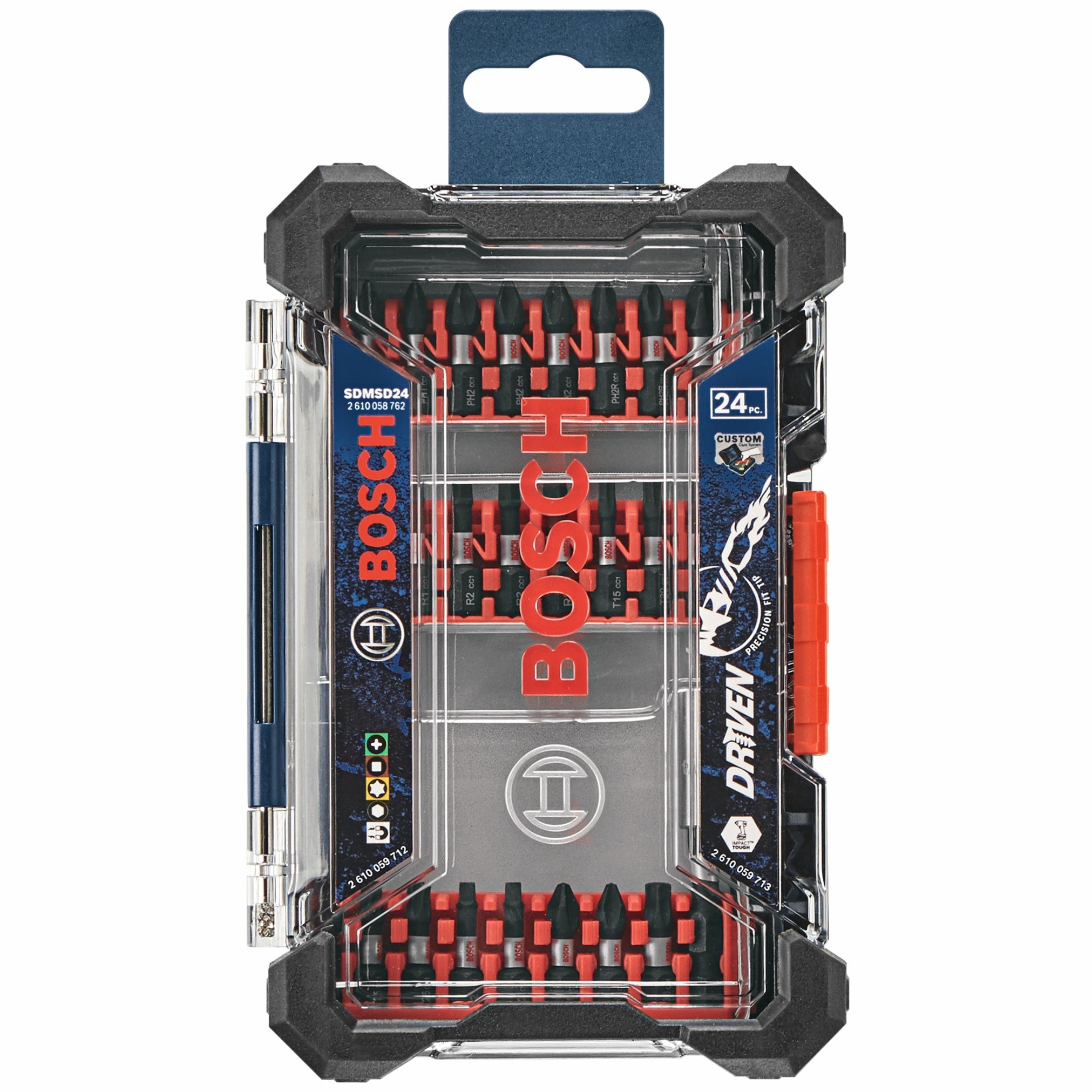 Bosch 24 pc Driven Impact Screwdriving Custom Case Set SDMSD24