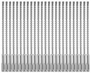 Bosch 25-Piece 1-4 x 6 x 8-1-2 in SDS-plus Bulldog Xtreme Carbide Rotary Hammer Drill Bits HCFC2042B25