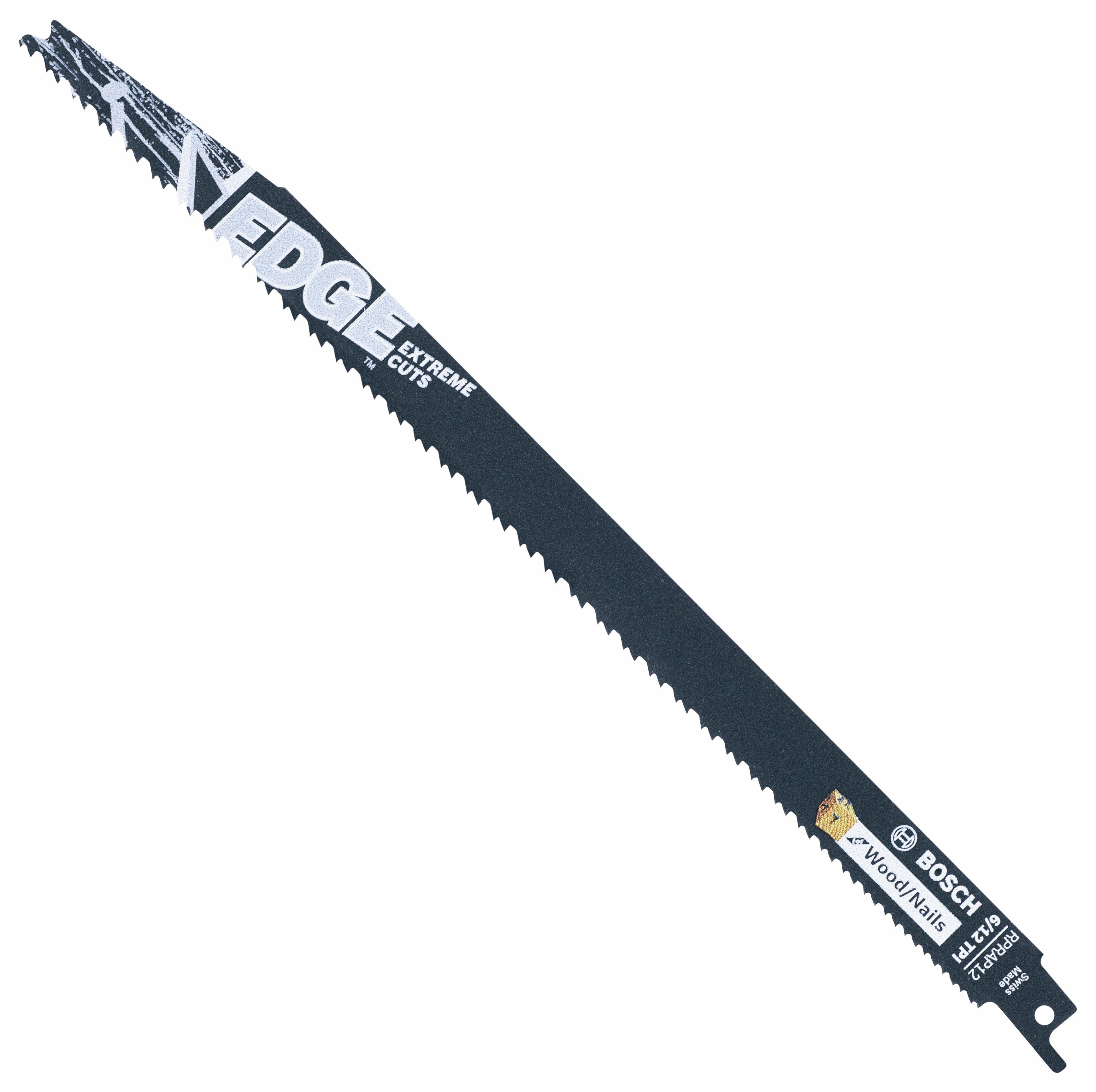 Bosch 25 pc 12" 6/12 TPI Edge Recip. Saw Blades, Wood/Nails RPRAP12-25B
