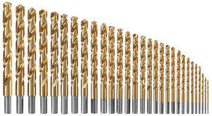 Bosch 29-Piece Titanium Nitride Coated Metal Drill Bit Set TI29