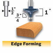 Bosch 3-4 x 1 in Carbide-Tipped Roundover Router Bit 85434MC