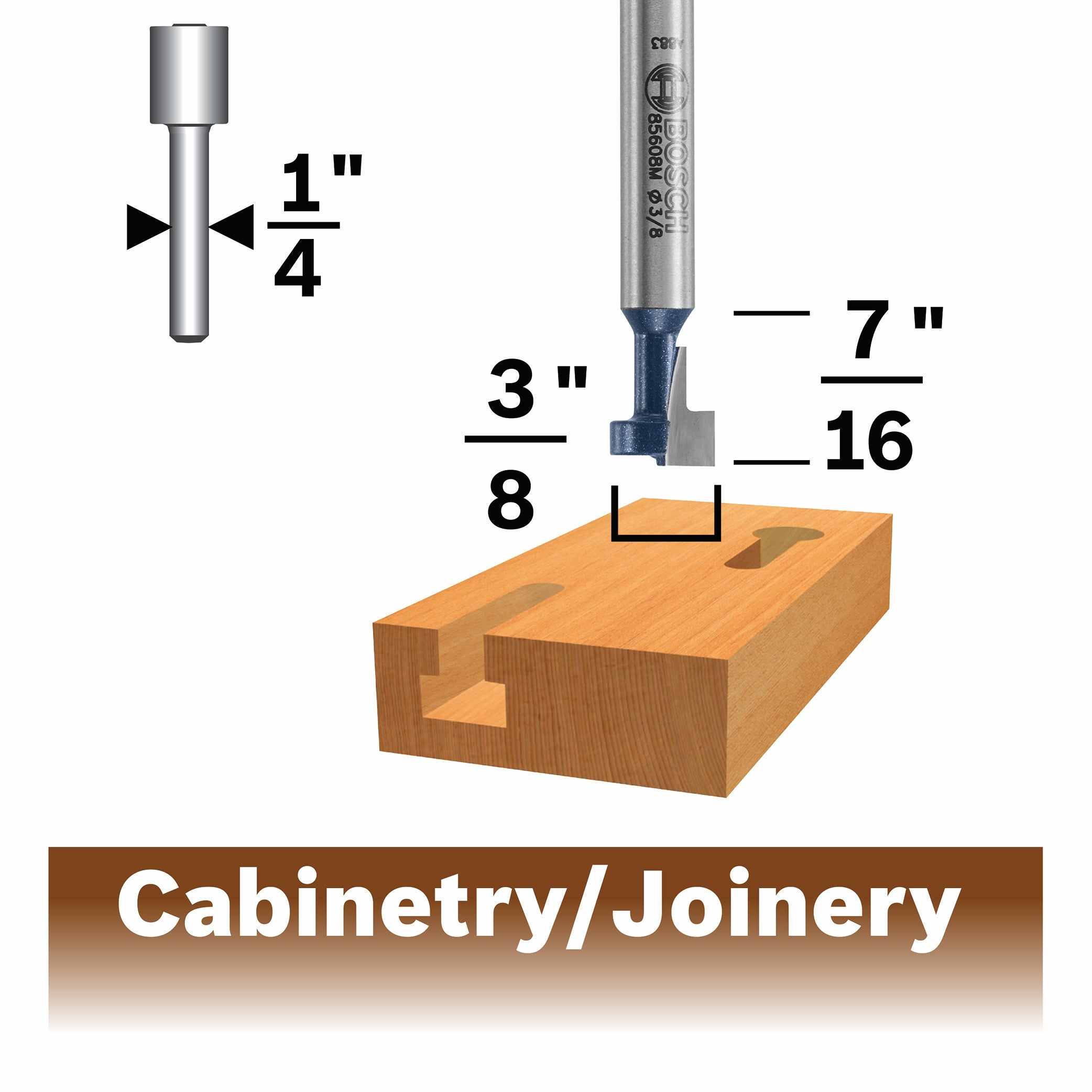 Bosch 3-8 in Carbide-Tipped Keyhole Router Bit 85608MC