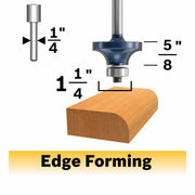 Bosch 3-8 x 5-8 in Carbide-Tipped Roundover Router Bit 85296MC