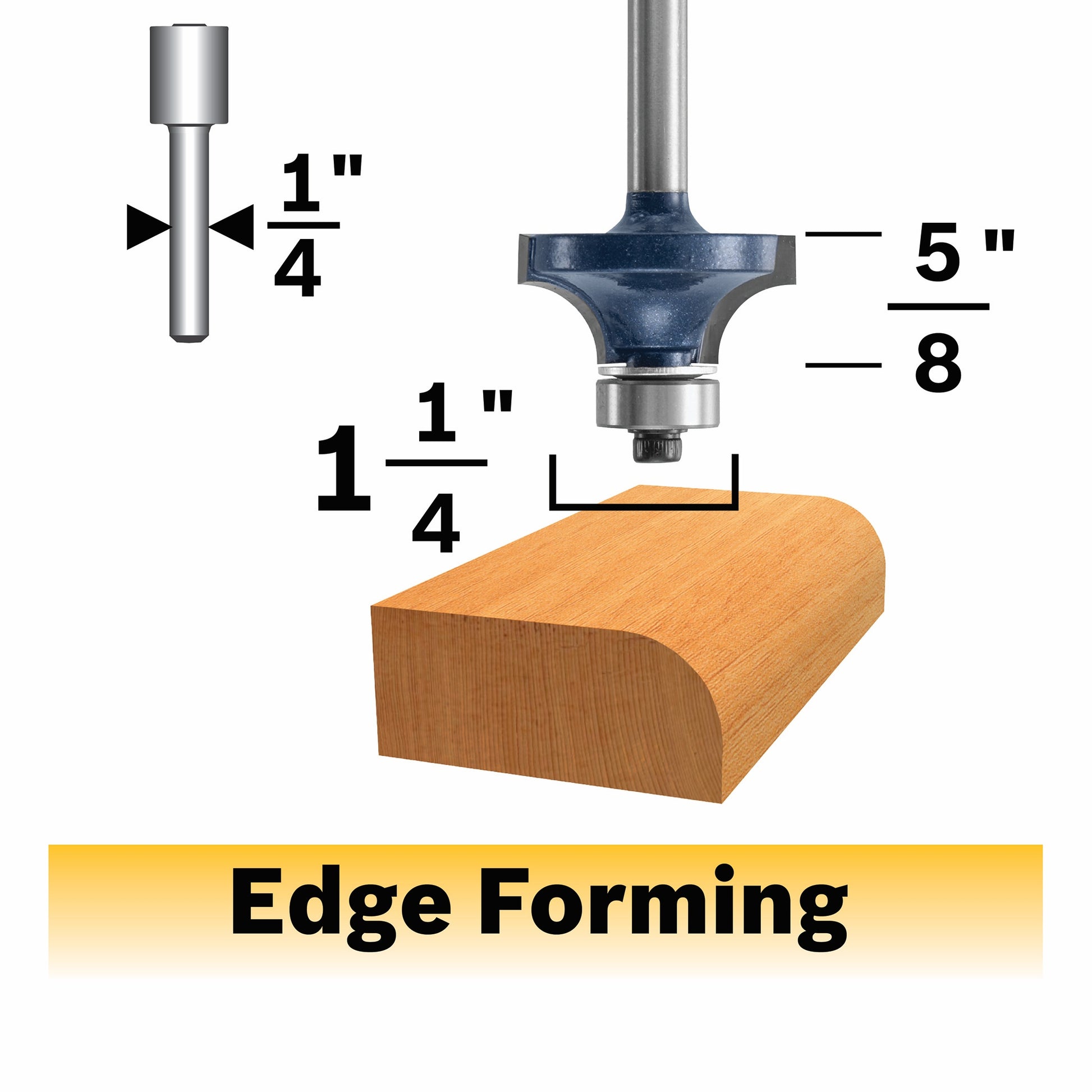 Bosch 3/8 x 5/8" Carbide-Tip Roundover Router Bit 85296MC