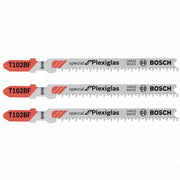 Bosch 3-Piece 3-5-8 in 13 TPI Clean for Plexiglas T-Shank Jig Saw Blades T102BF