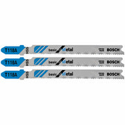 Bosch 3-Piece 3-5-8 in 17-24 TPI Basic for Metal T-Shank Jig Saw Blades T118A3