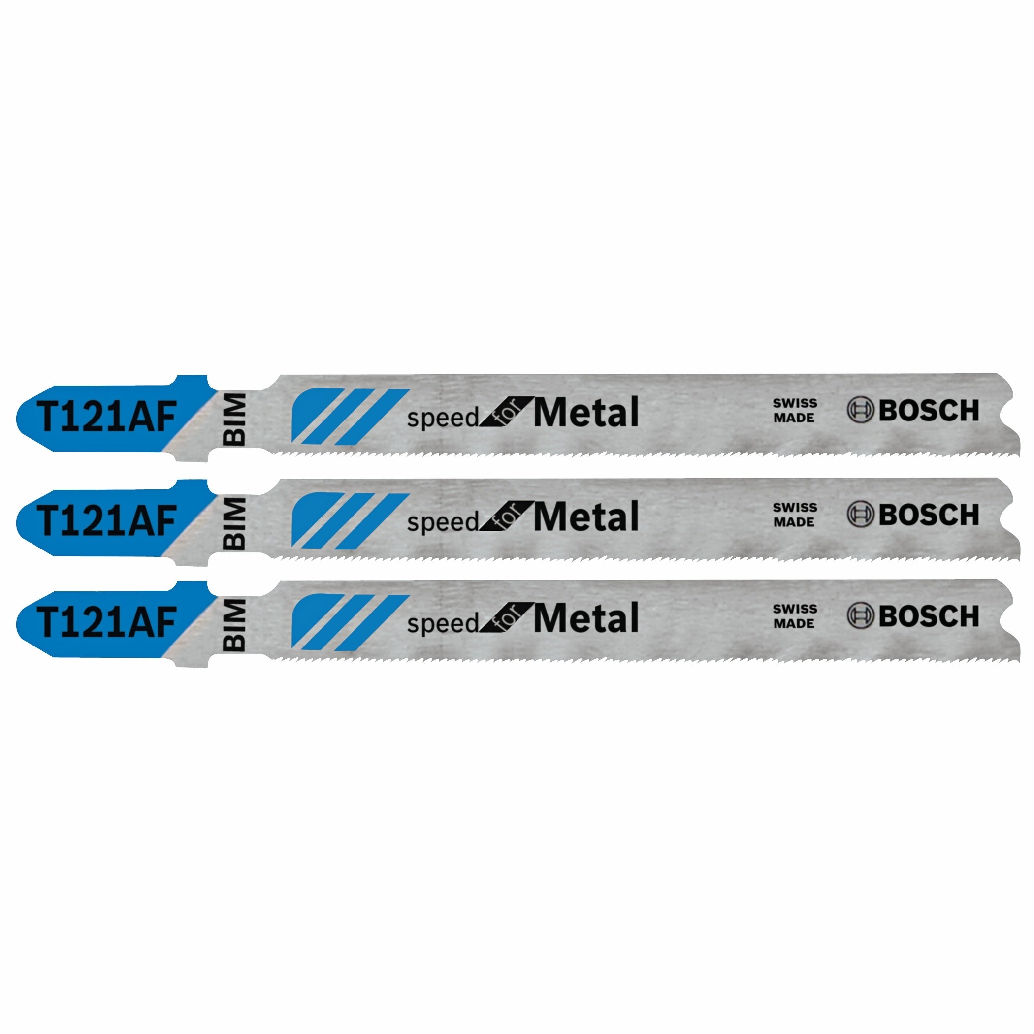 Bosch 3-Piece 3-5-8 in 21 TPI Speed for Metal T-Shank Jig Saw Blades T121AF3