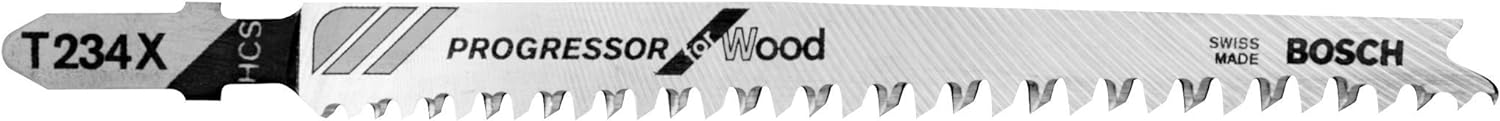 Bosch 3 pc 4-5/8" 8-12 TPI Progressor, Wood TS Jigsaw Blades T234X3