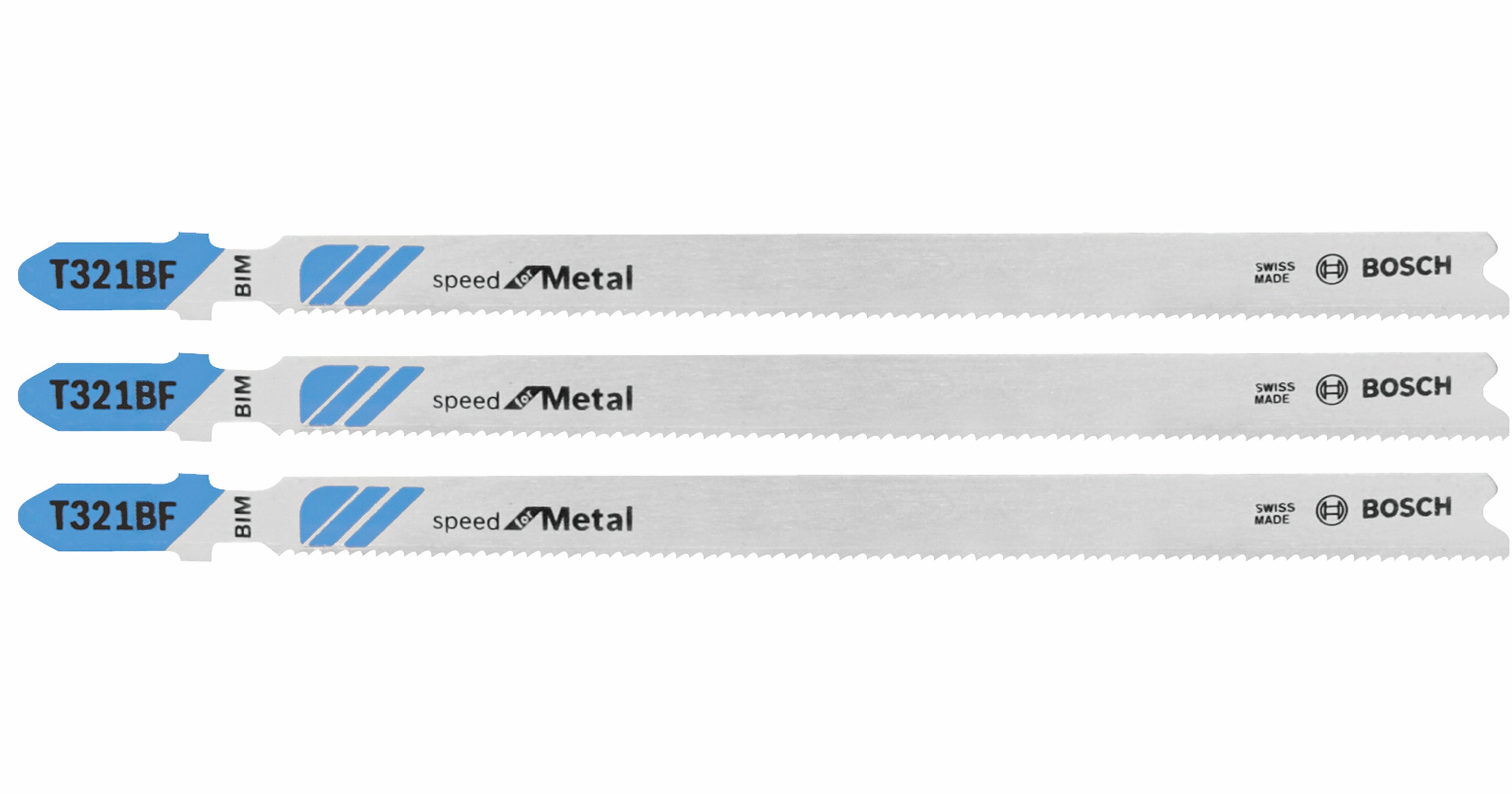 Bosch 3-Piece 5-1-4 in 12 TPI Speed for Metal T-Shank Jig Saw Blades T321BF3